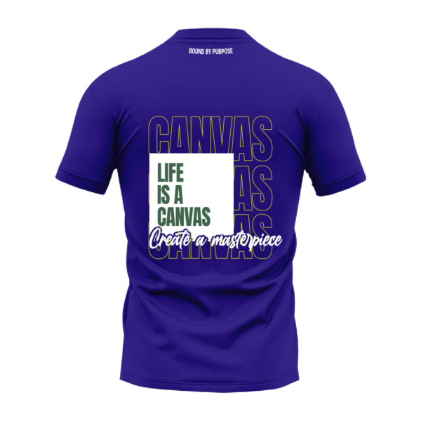 Canvas of Life Blue Round Neck T-Shirt