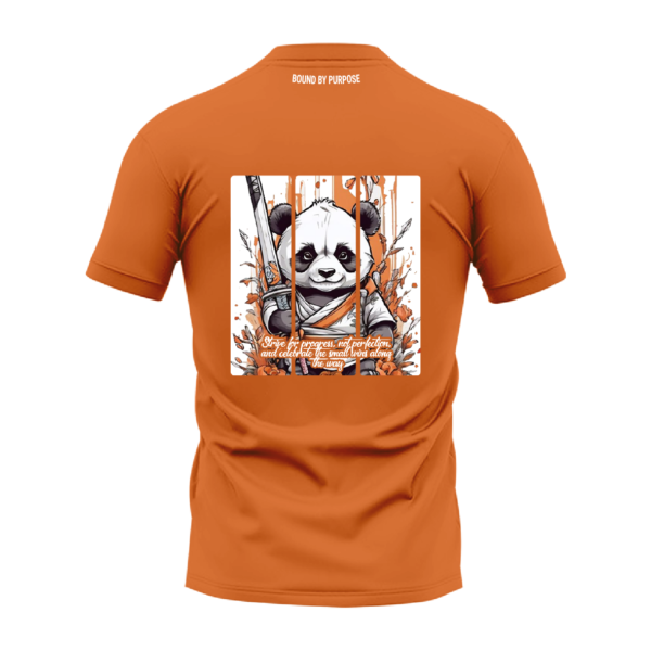 Strive for Progress Orange Round Neck T-Shirt