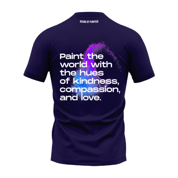 "Kindness & Compassion Quote Blue Round Neck T-Shirt"