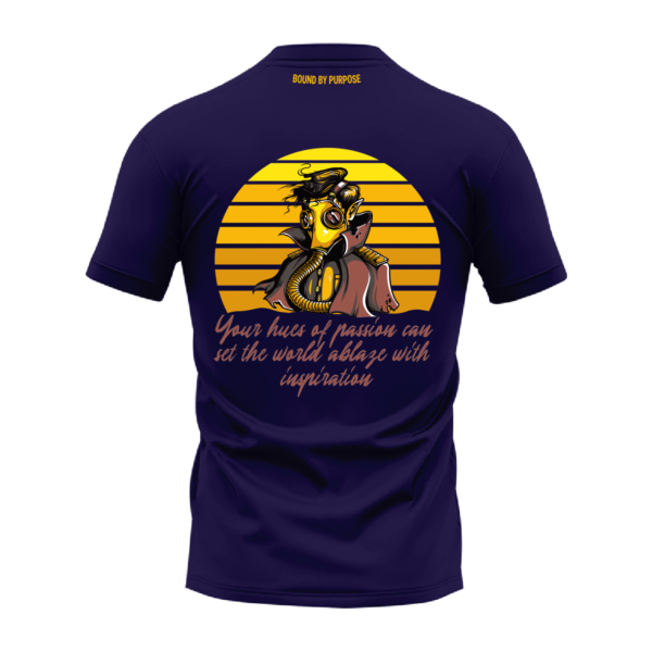 "Hues of Passion" Bold Statement Black Round Neck T-Shirt