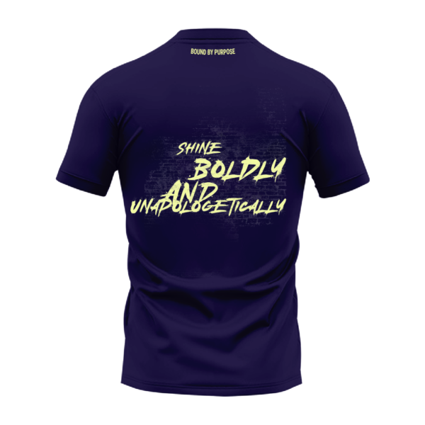 Shine Boldly and Unapologetically Black Round Neck T-Shirt