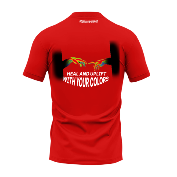 Heal & Uplift Red Round Neck T-Shirt