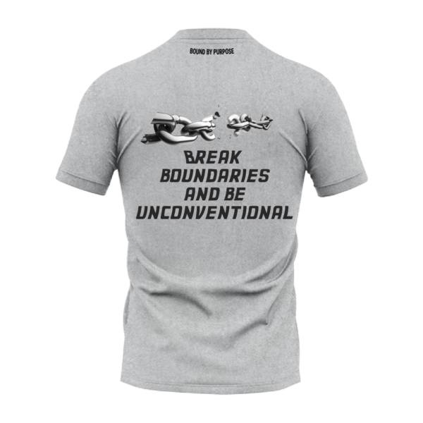 Break Boundaries Grey Round Neck T-Shirt