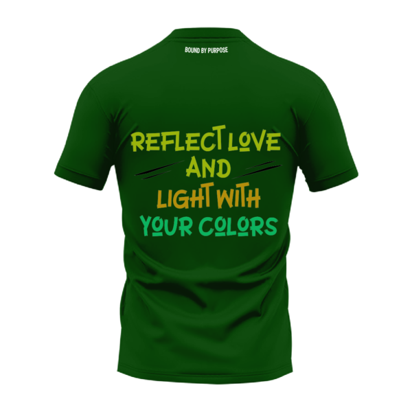 Reflect Love & Light Green Round Neck T-Shirt
