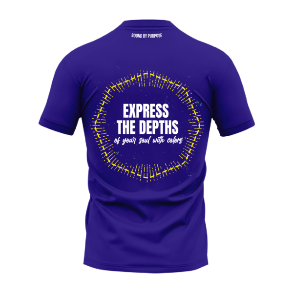 Express Your Soul Deep Blue Round Neck T-Shirt