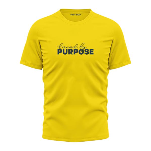 "Hopeful Exhalations" Yellow Round Neck T-shirt
