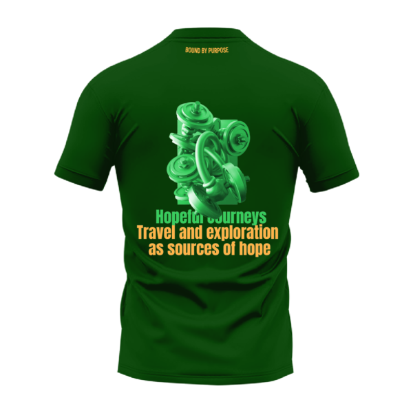 "Symphony of Seasons & Hopeful Journeys" Green Round Neck T-shirt