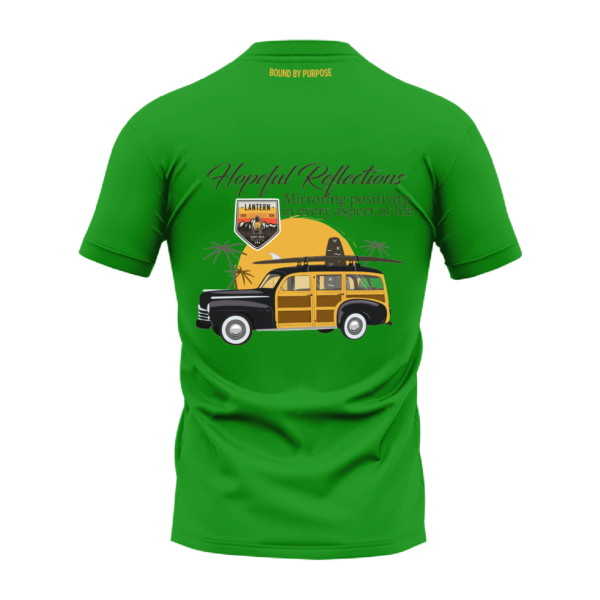 Hopeful Reflections Green Round Neck T-shirt - Bold Inspirational Quote