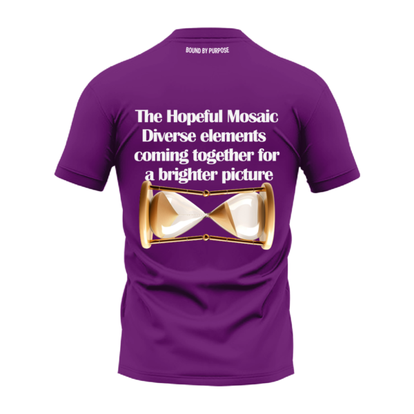 Purple Round Neck T-shirt - "The Hopeful Mosaic"
