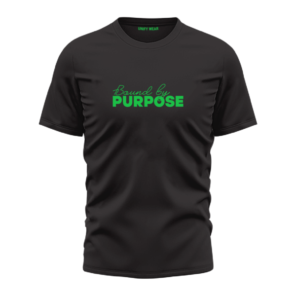 "Hopeful Drumbeat" Inspirational Black Round Neck T-shirt