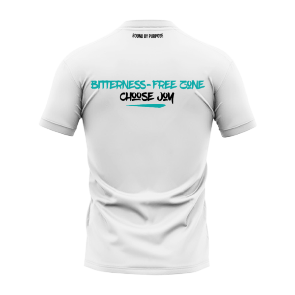 "Choose Joy" Bitter-Free White Round Neck T-shirt