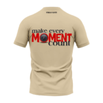Lime Green Round Neck T-Shirt – "Make Every Moment Count" Design - Image 3