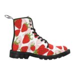 Women's Lace Up Canvas Boots (Model1203H)(Black) - Image 4