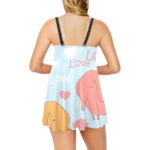 Chest Pleat Swim Dress (S31) - Image 3