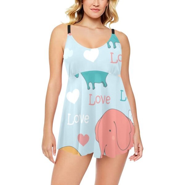 Chest Pleat Swim Dress (S31)