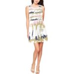 Women's Sleeveless Skater Dress (Model D19) - Image 3