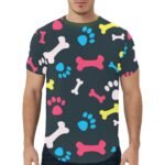 Men's All Over Print Curved Hem T-Shirt (T76) - Image 5