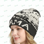 Full printed knitted hat