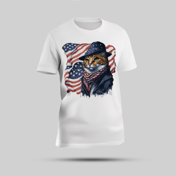 "French Cat & England Flag Graphic T-Shirt - Unisex"