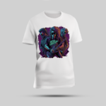 "A Trio Rock Band" Bold Print White Round Neck T-Shirt for Men & Women