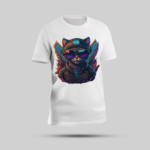 "Cool Cat Graphic T-Shirt - Bold Sunglasses & Beanie Design"
