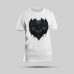 Buffalo in War Mode Graphic T-Shirt – Bold & Powerful Design (White)