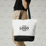 Secure and Stylish Zipper Cotton Tote Bag