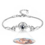 Custom Photo Projection Bracelet Flower Romantic Commemorate Gifts for Girlfriend - Image 5