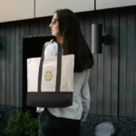 Modern Style Two-Tone Tote Bag - Image 3