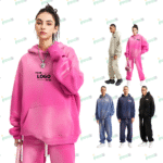 Wholesale Niche Washed Heavyweight Velvet Hooded Sweatshirt