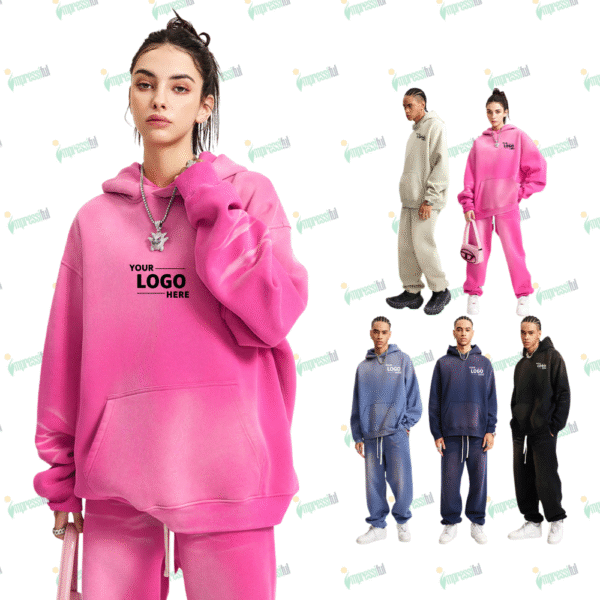 Wholesale Niche Washed Heavyweight Velvet Hooded Sweatshirt