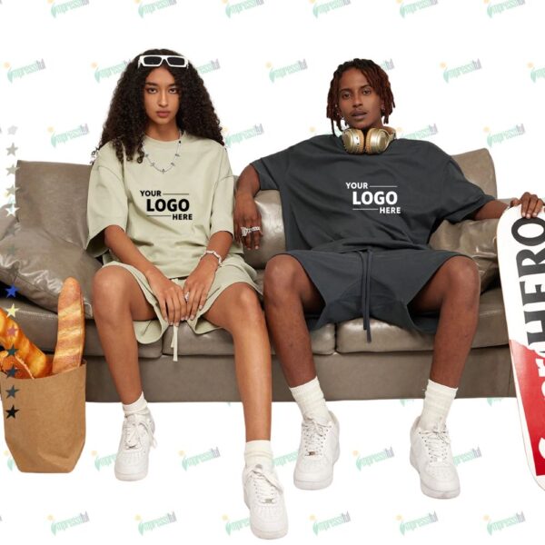 Men's Loose Drawstring Casual Shorts Color Tee