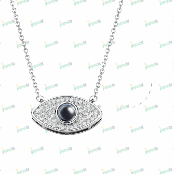 Evil Eye Projection Necklace Custom Photo Necklace