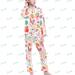 Big Girls' V-Neck Long Pajama Set (Sets 02)