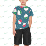 Big Boys' All Over Print Crew Neck T-Shirt(T40-2)