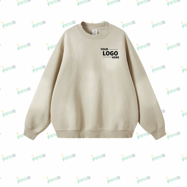 Wholesale Niche Washed Heavyweight Velvet Sweatshirt