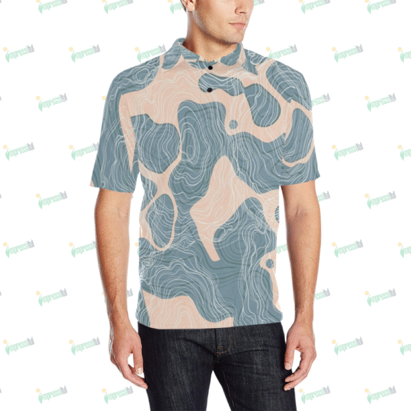 Men's All Over Print Polo Shirt (T55)