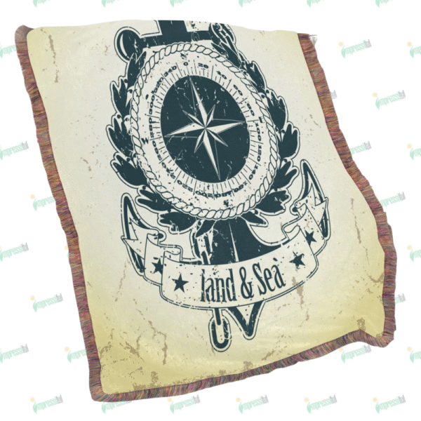 Ultra-Soft Mixed Green Fringe Blanket 40"x50"