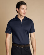 Sleek Style Zipper Polo Shirt - Image 2
