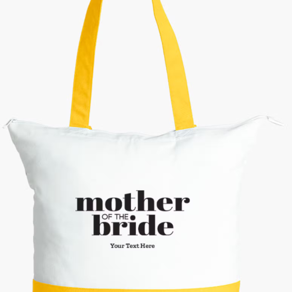 Stylish Zipper Cotton Tote Bag