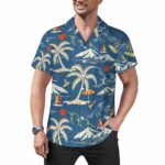 Beach Printed Cuban Collar Shirt - Image 5