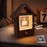 Custom 3D Crystal Photo Lamp Wooden House Night Light - Image 3