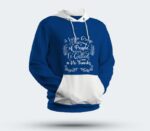 Multicolor Round Hoodie – “A Large Group of People Is Called a No Thanks”.................................. - Image 4