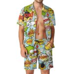 All Printing Men's Fashion Leisure Beach Suit - Image 5