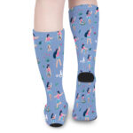 Long Cute Women Colorblock Socks（Black part is not customizable） - Image 2