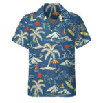 Beach Printed Cuban Collar Shirt - Image 2