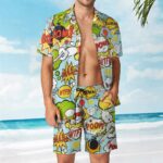 All Printing Men's Fashion Leisure Beach Suit - Image 4