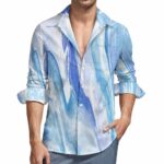 Peach Velvet Casual One Pocket Long Sleeve Shirt - Image 5