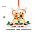 Custom Name Reindeer Family Xmas Ornament Personalized Christmas Decoration Gifts - Image 2