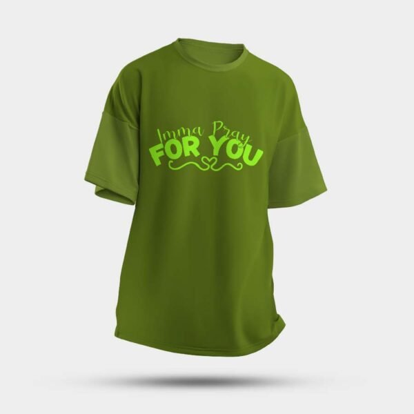 Multicolour Round Oversized T-Shirt – "Imma Pray For You"